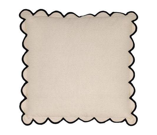 Housse de coussin Nomadea – coton avec finition festonnée – 45 x 45 cm