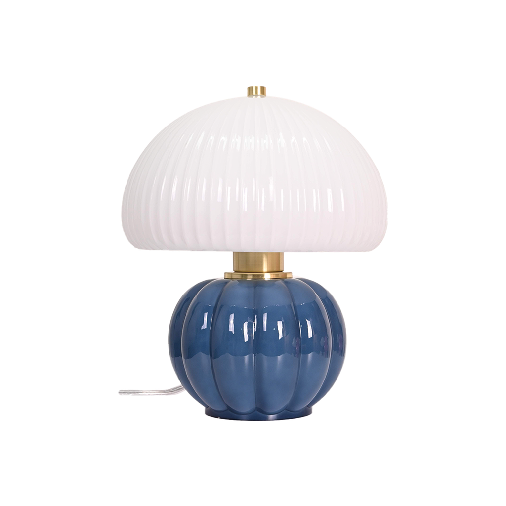 Lampe Madeleine bleu – D22 x H25 cm