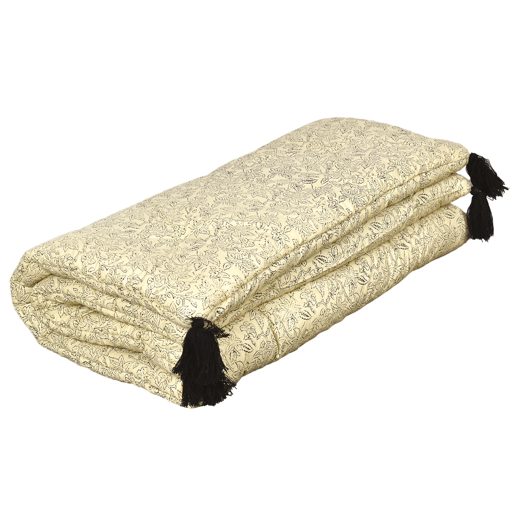 Sofa Cover Print Pipar Écru – Rembourré 80 × 200 cm