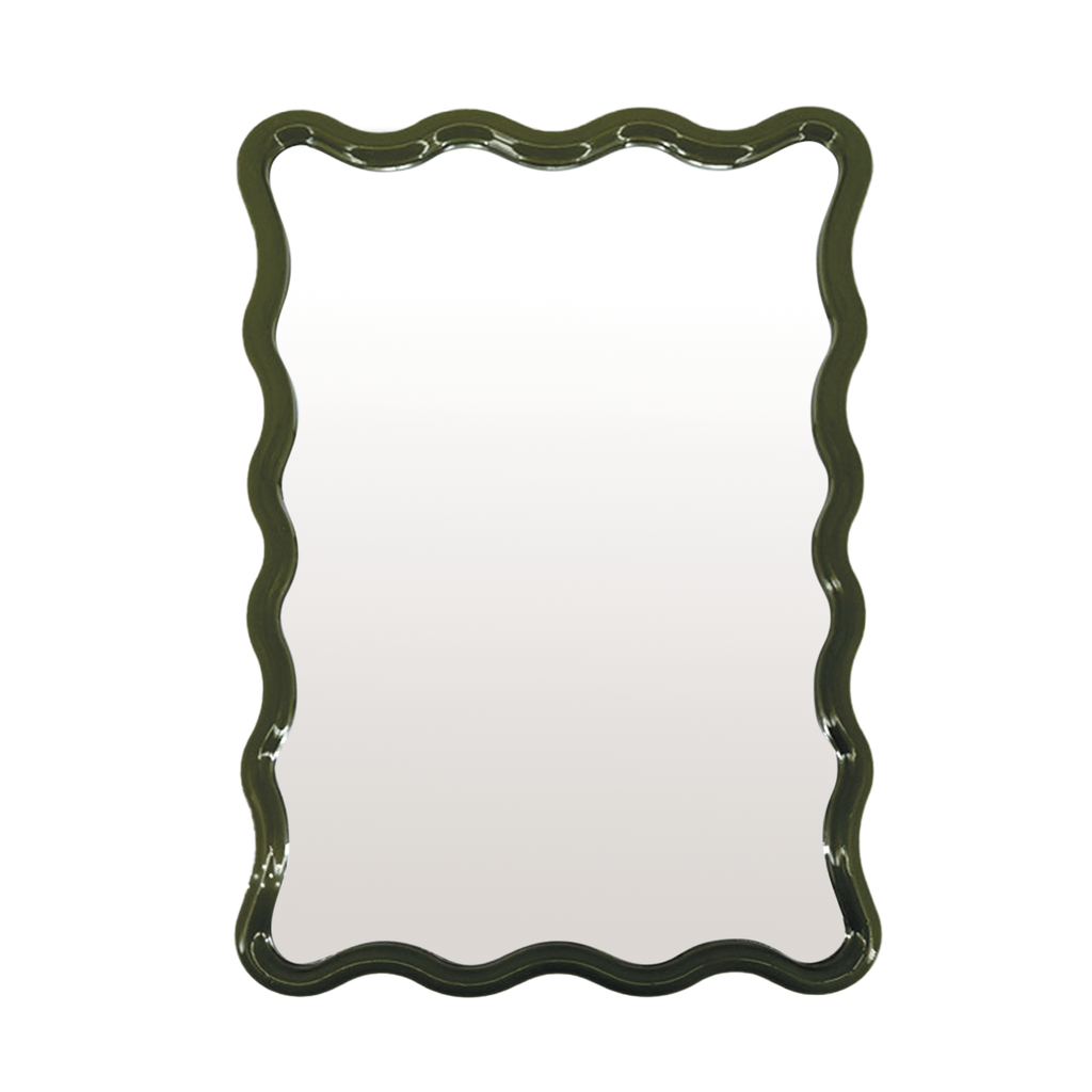Miroir ondulé rectangulaire GM kaki – L40 x H60 cm