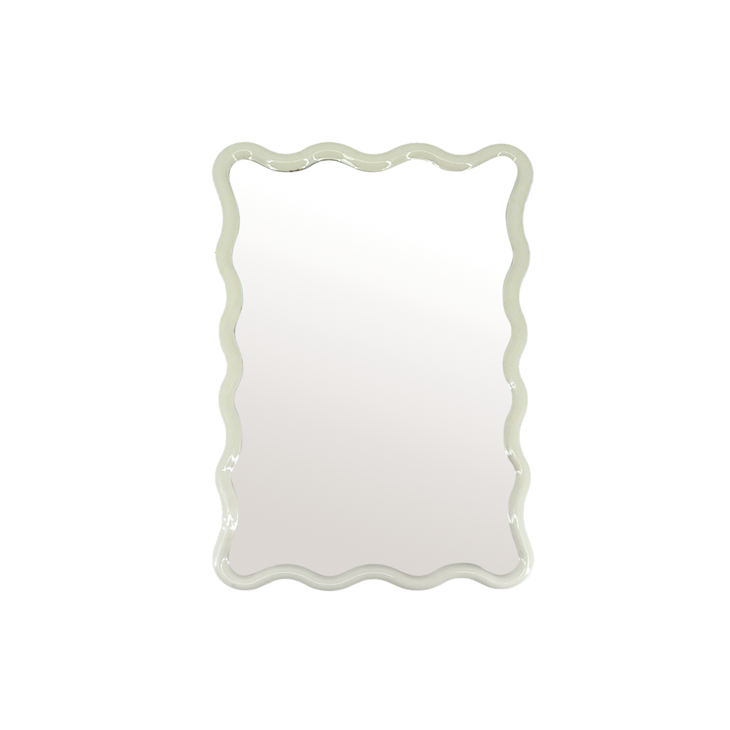 Miroir ondulé rectangulaire GM kaki – L40 x H60 cm