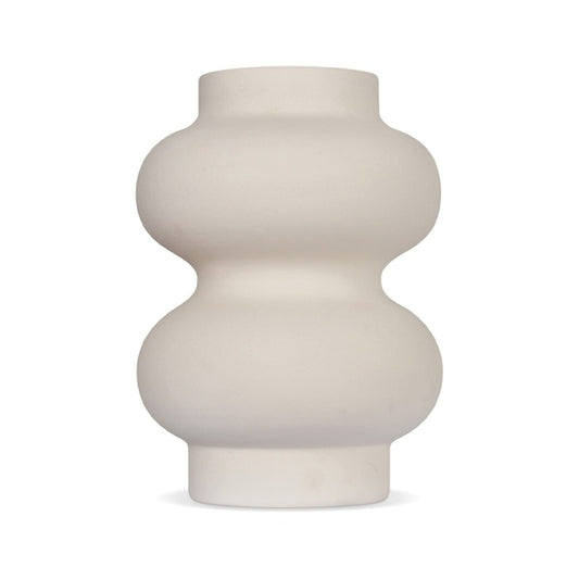 Vase ceramic double blanc