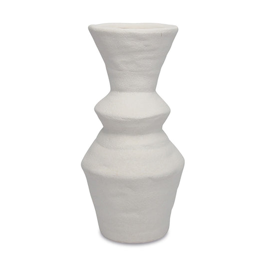 Vase Électric blanc texturé - D12,3 H24,5cm