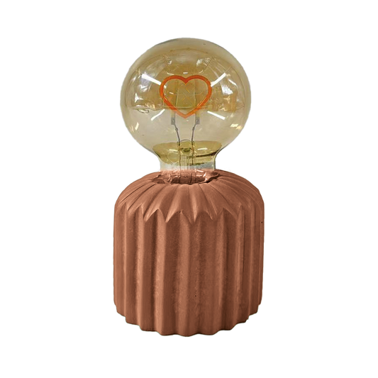 Déco LED Mini Marron avec Cœur – D9,2 x H17,4 cm