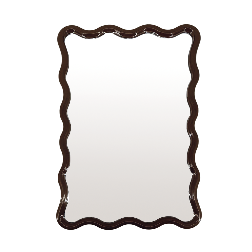Miroir ondulé rectangulaire GM kaki – L40 x H60 cm