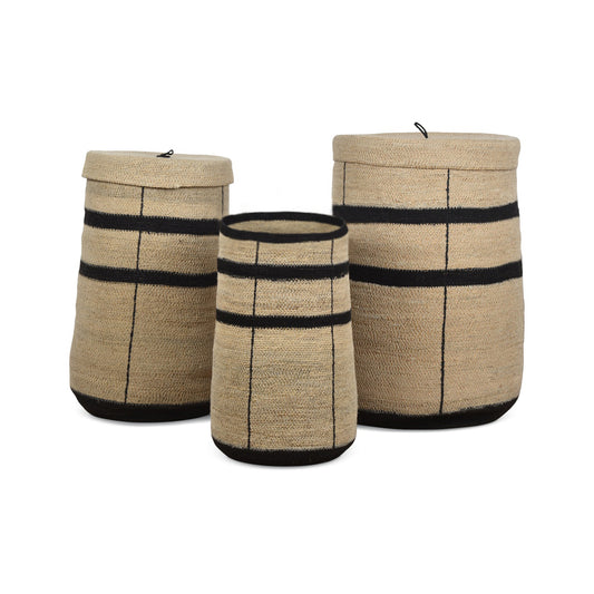 Paniers à linge Primitif – Naturel & Noir
