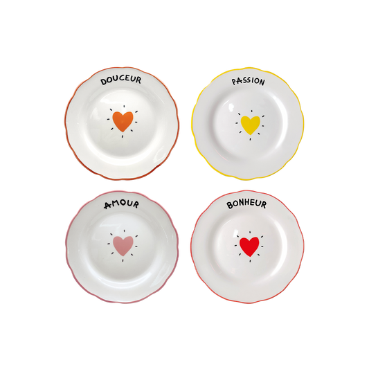 Assiette Dessert "Amour Cœur" – D19cm