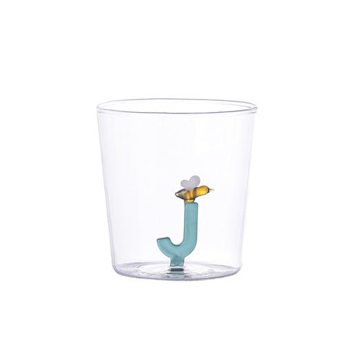Verre nature alphabet Abeille