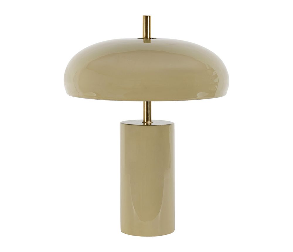 Lampe Arty design cylindrique avec abat-jour arrondi – H40 cm – métal