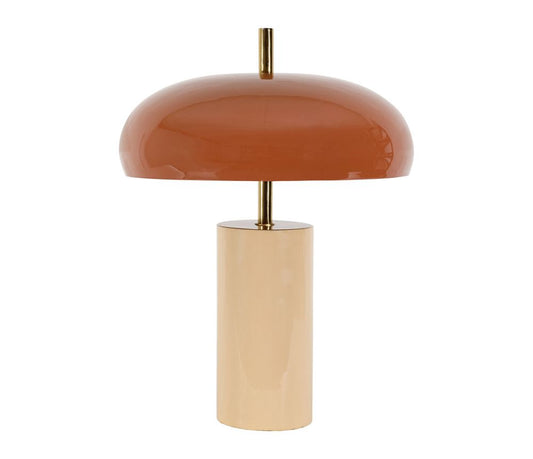 Lampe Arty design cylindrique avec abat-jour arrondi – H40 cm – métal