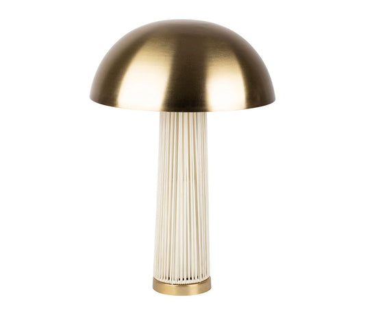 Lampe Champart blanc et doré – Ø13 x H58 cm