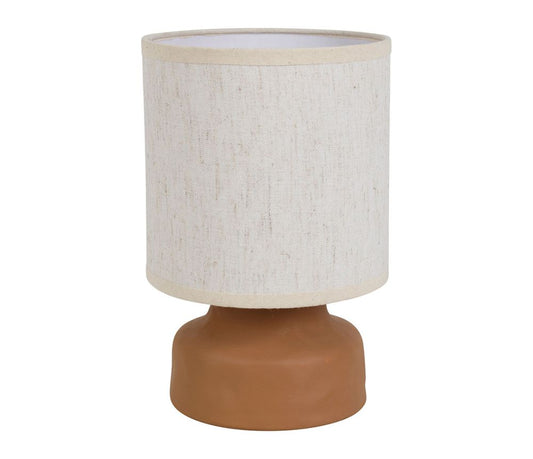 Lampe Eterra – Terre & Écru – Ø15 × H23 cm