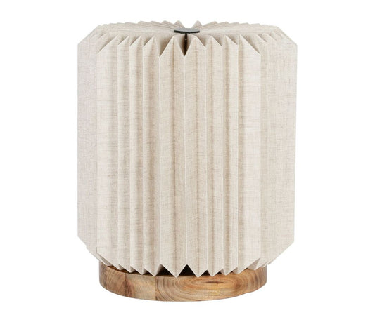 Lampe Fontelo Naturel en Manguier, Papier et Lin