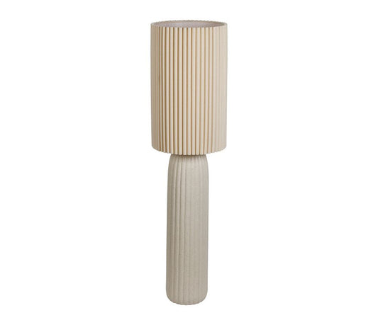 Lampe haute Minera – Écru moucheté – Ø31 × H123 cm
