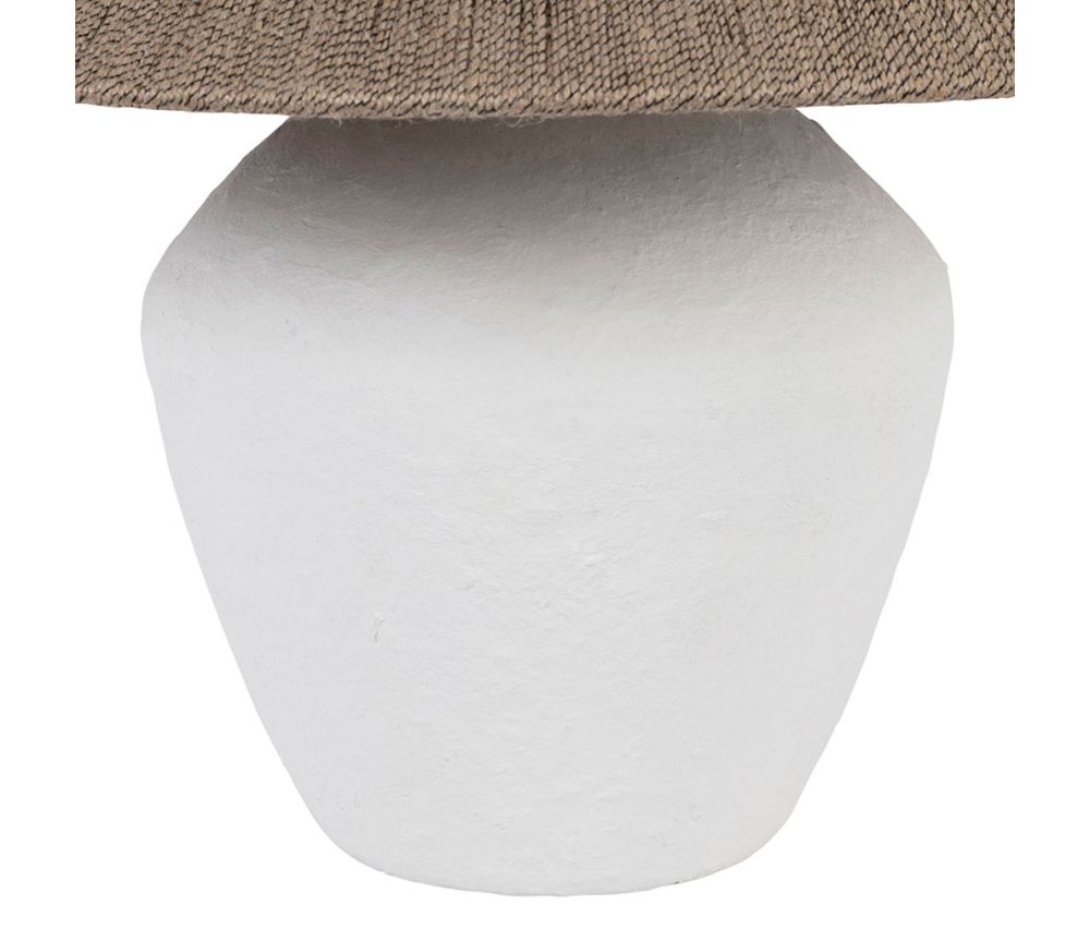 Lampe Quintao Blanc & Naturel en Fer et Papier