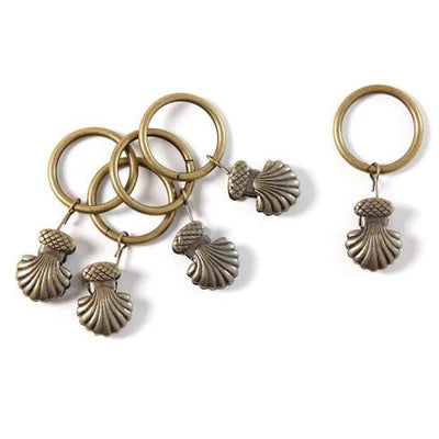 Lot de 5 anneaux pinces coquillage