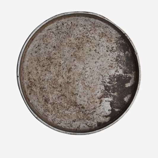 Plateau rond en fer recyclé