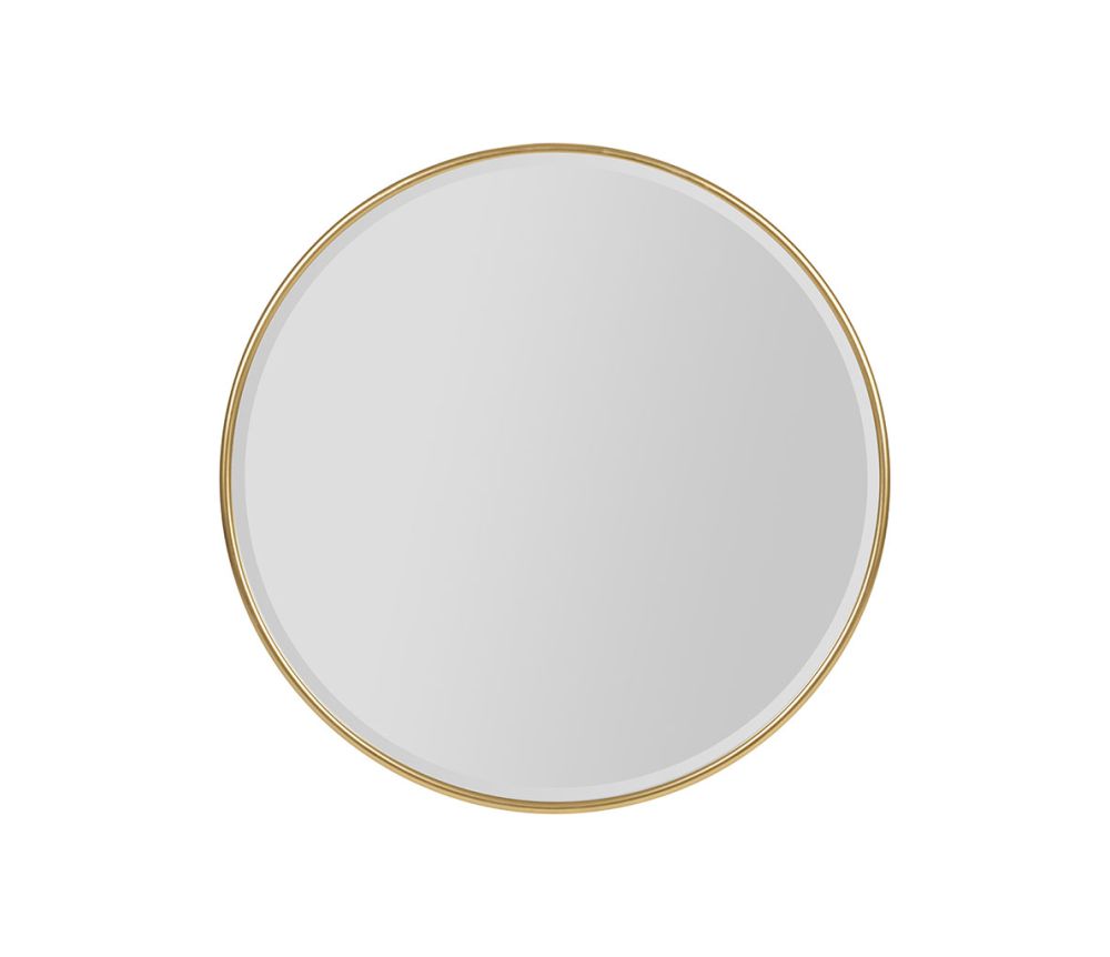 Miroir rond doré D70cm