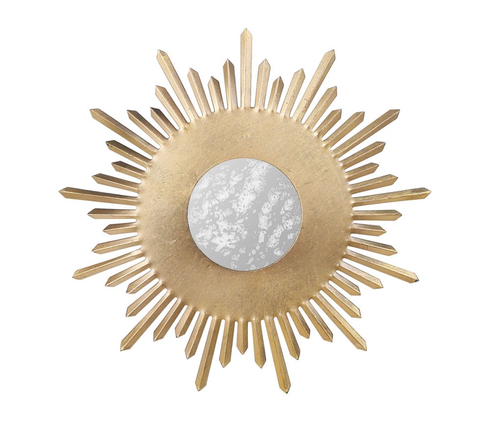 Miroir Auréol doré  – Fer & miroir antique