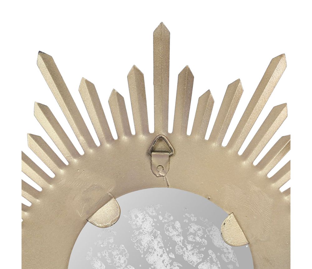 Miroir Auréol doré  – Fer & miroir antique