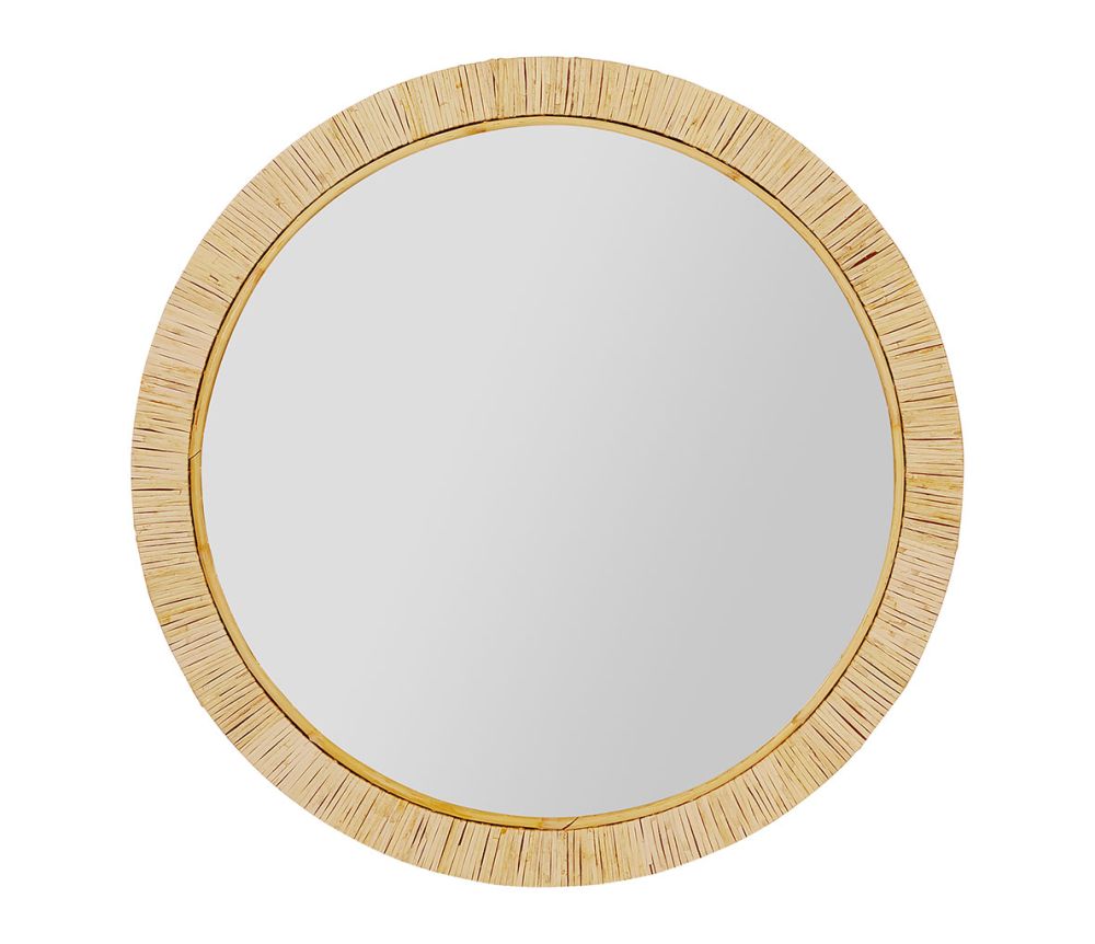 Miroir rotin naturel – Ø 60 cm
