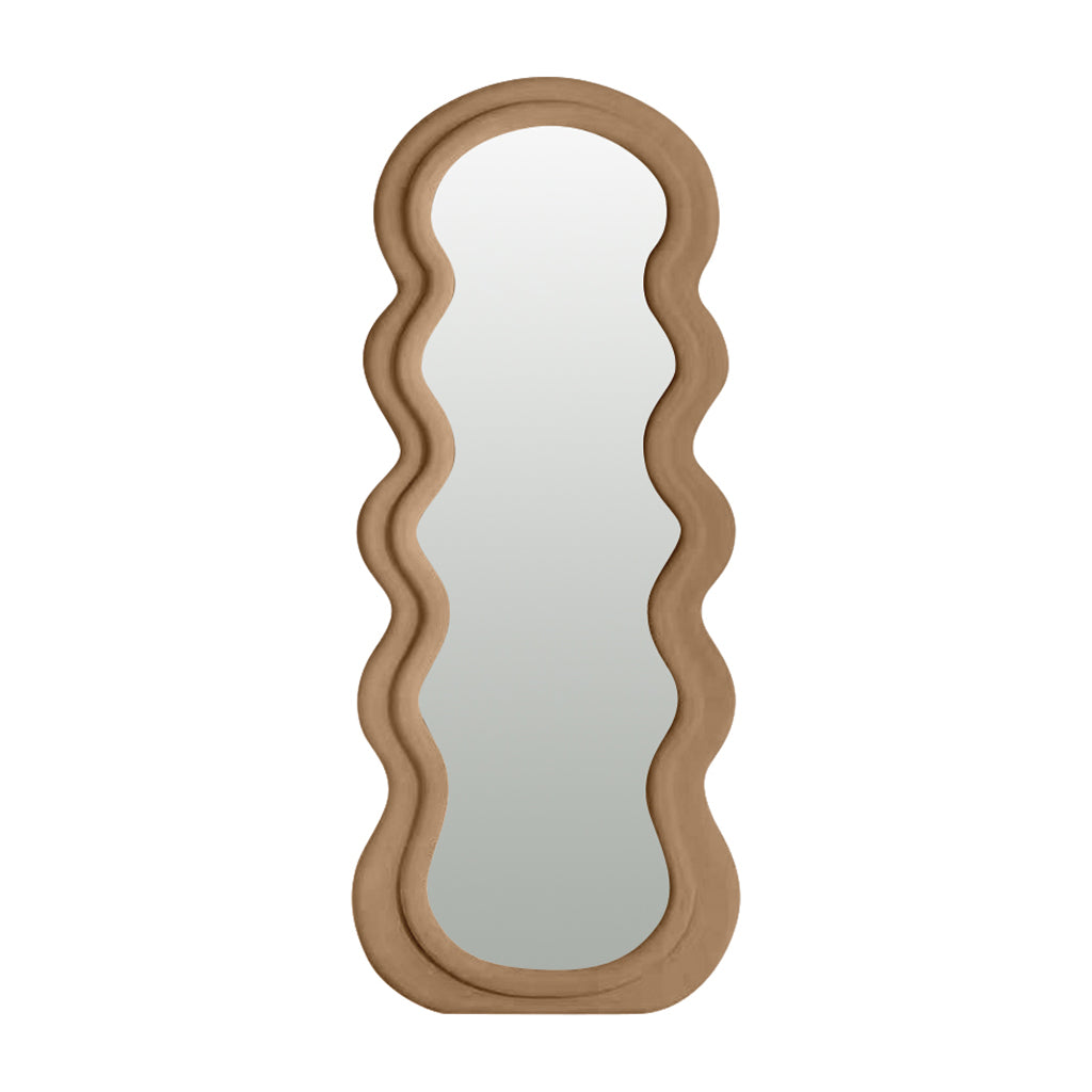 Miroir velours Ondule beige L60 H160cm