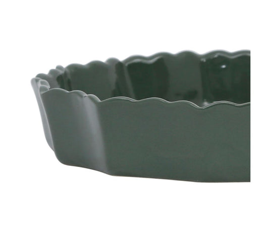 Plat à tarte Charlotte Romarin – Grès Ø31 cm