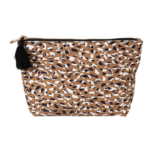 Pochette MOCOA brun- 26x7x17cm - coton+polyester