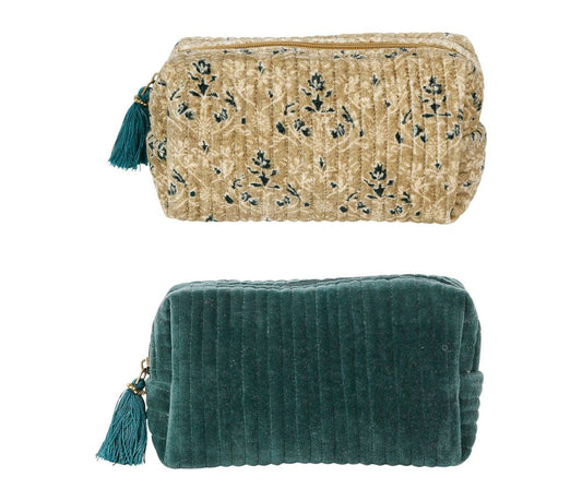 Pochette Green Wash - 20 x 6 x 10 cm - velour