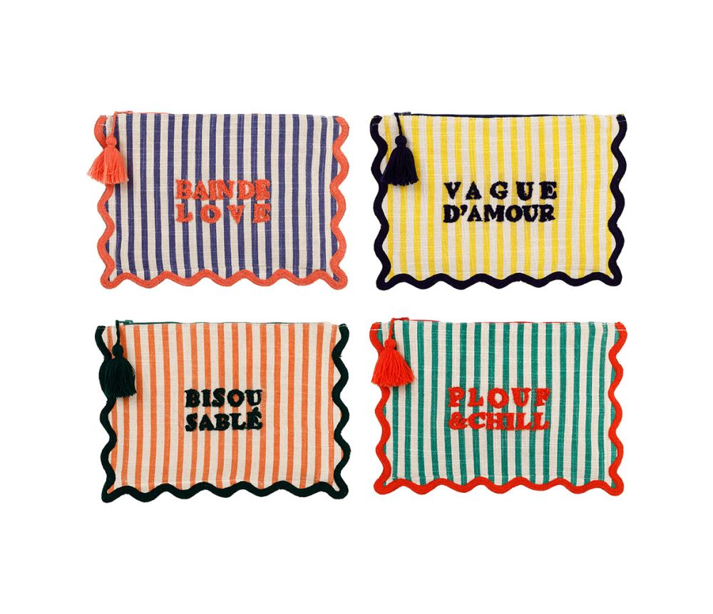 Pochette coton rayé