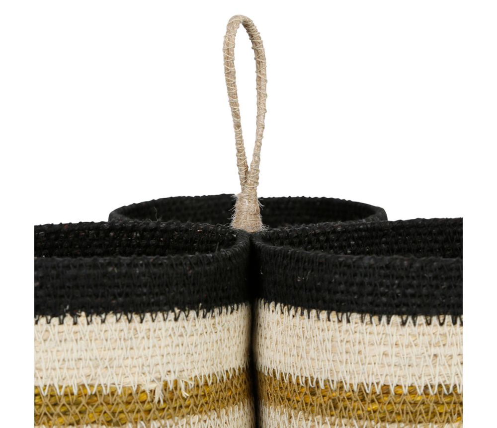 Porte Ustensiles Sumatra Naturel & Noir