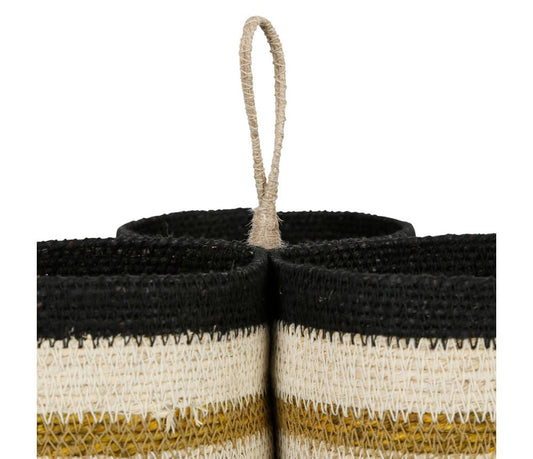Porte Ustensiles Sumatra Naturel & Noir