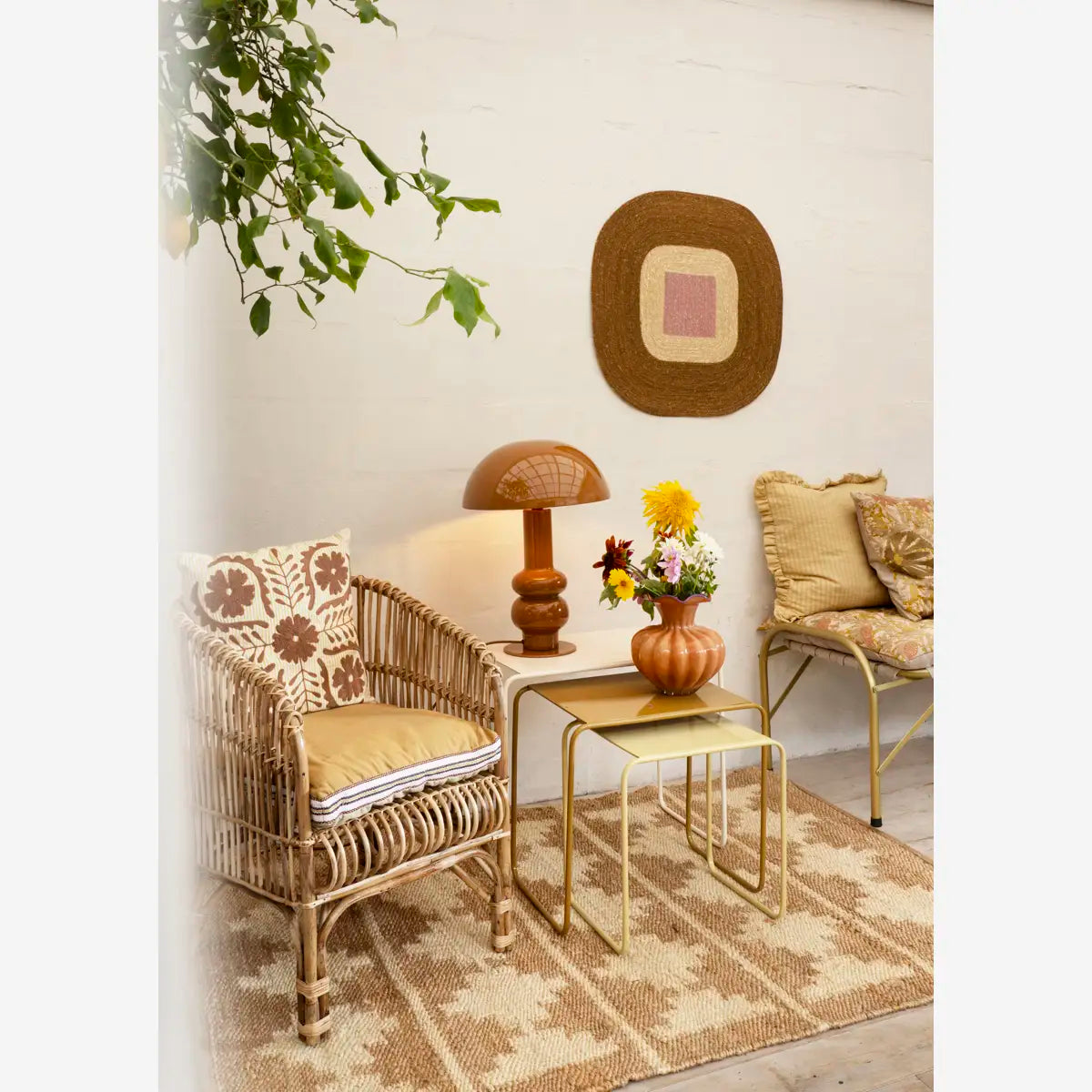 Décoration murale en jonc de mer