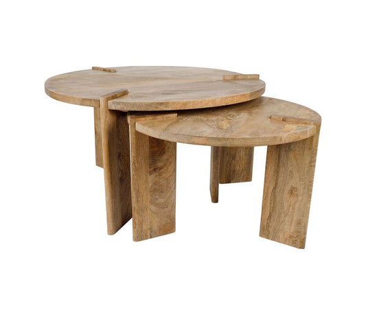 Tables Basses Gigognes SOUL CRAFT – Set de 2 – Bois de Manguier