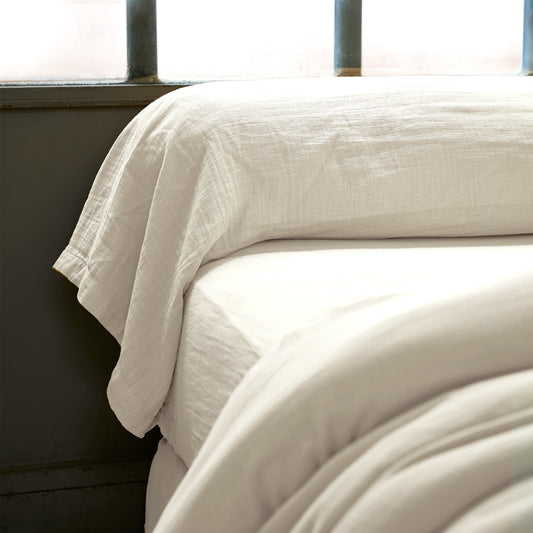 Taie de traversin 43 x 185 cm en gaze de coton unie – Collection GAÏA