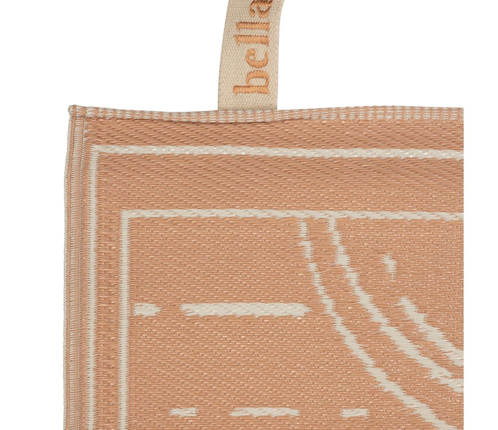 Tapis de plage corail en polypropylène et coton 170 x 70 cm