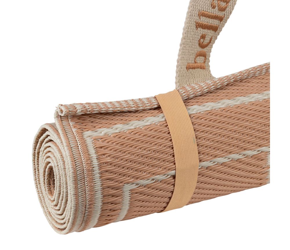 Tapis plage Allegra corail 170 x 70 cm