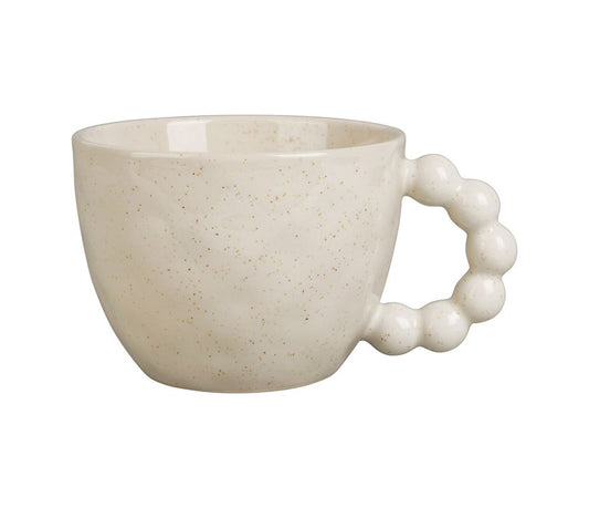 Tasse déjeuner blanc moucheté