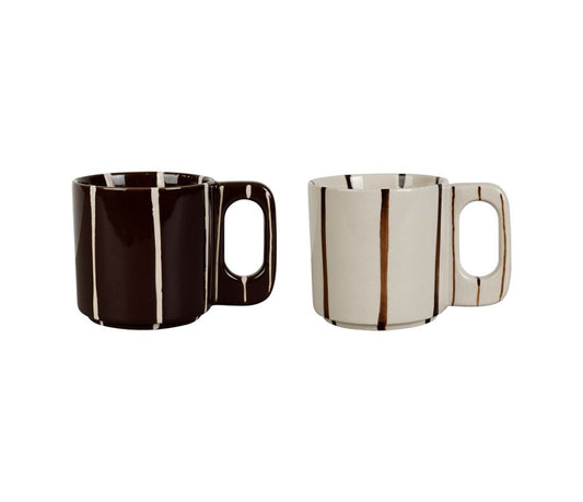 Tasse à thé Epura – Écru & Brun – 25 cl
