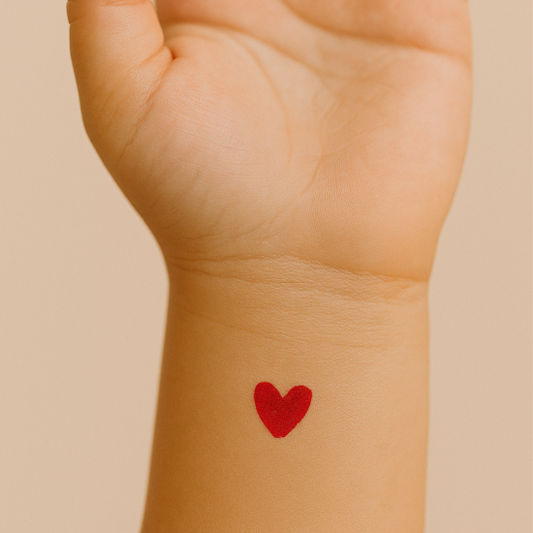 Tatouage éphémère coeurs