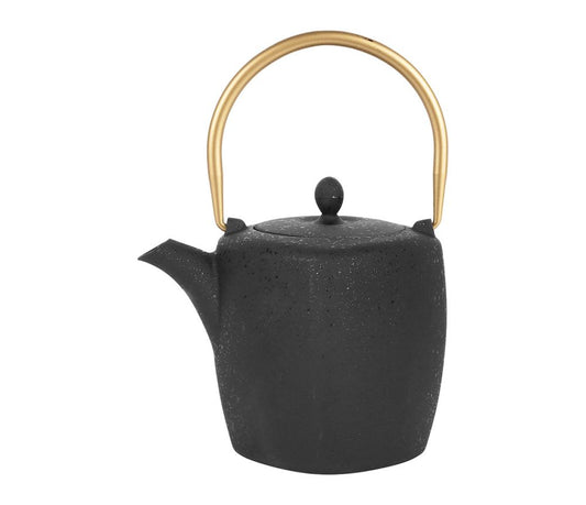 Théière Arty noir & doré avec filtre – 1,5 L