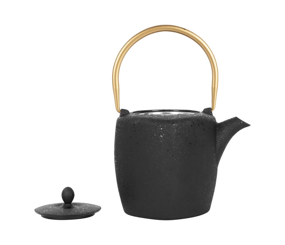 Théière Arty noir & doré avec filtre – 1,5 L