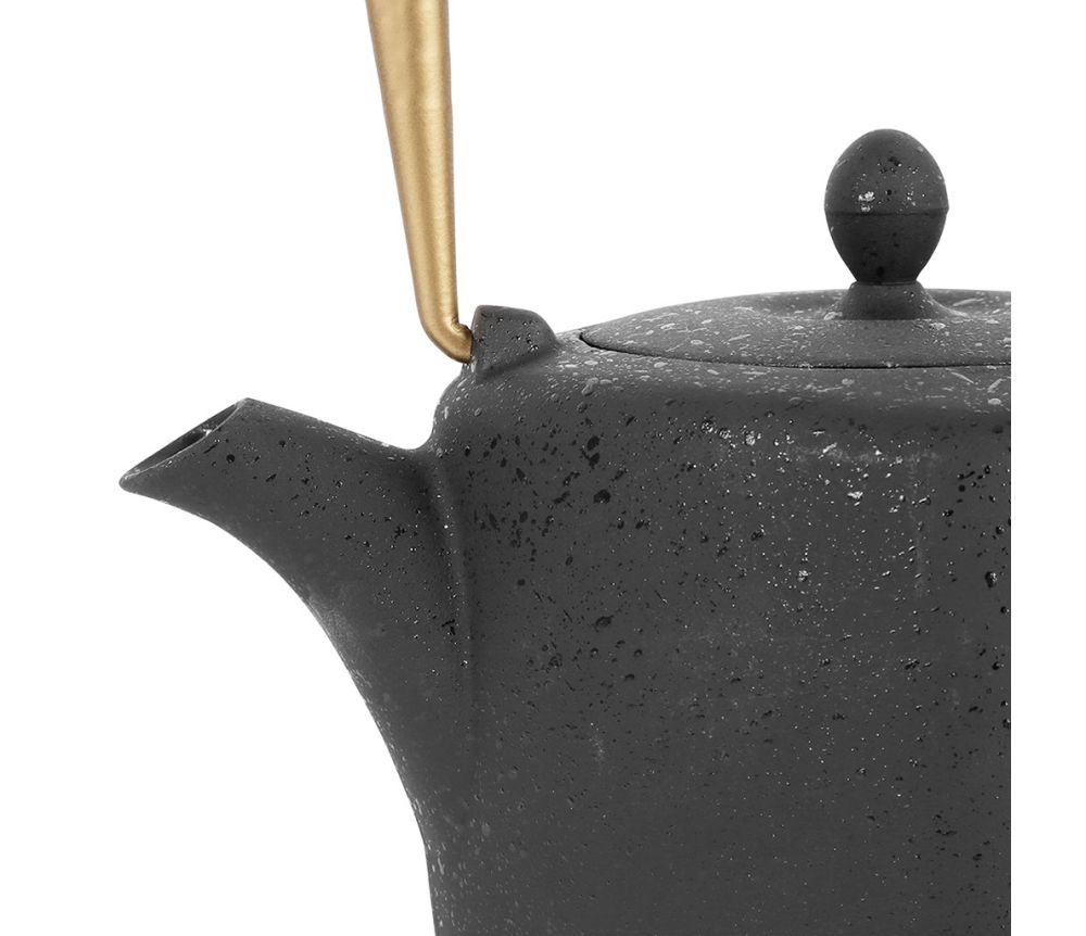 Théière Arty noir & doré avec filtre – 1,5 L
