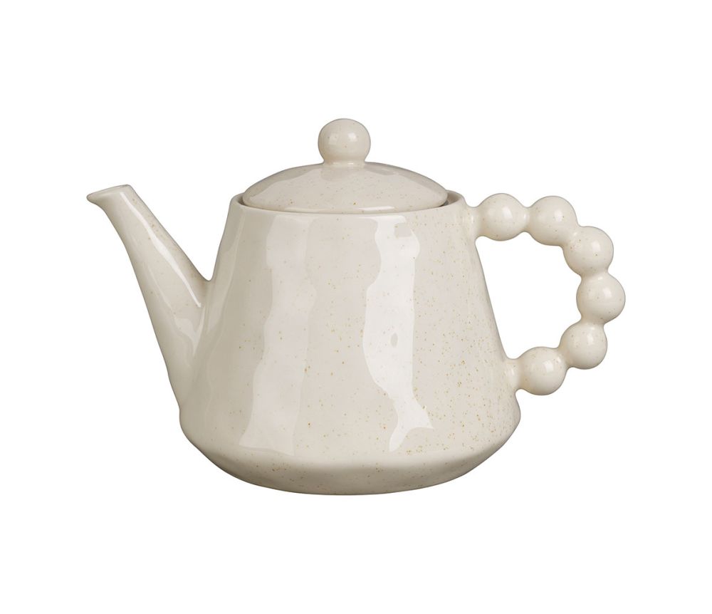 Théière avec filtre blanc moucheté – 1 L