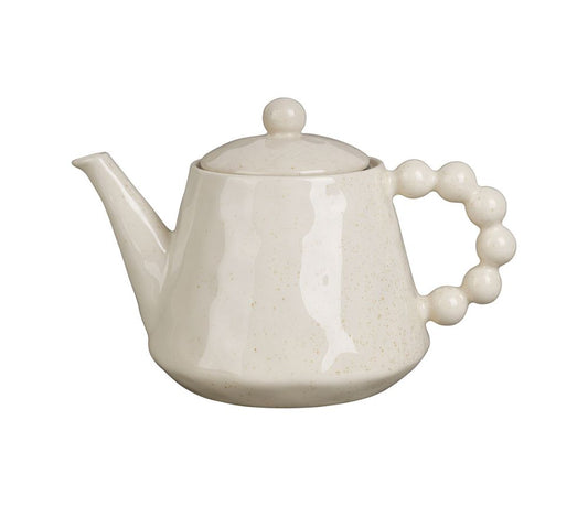 Théière avec filtre blanc moucheté – 1 L