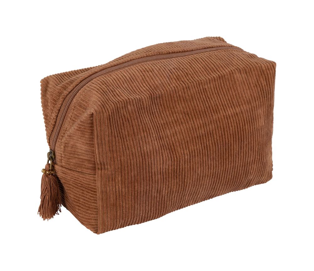 Trousse de toilette Funky terre – Coton – 24 x 11 x 17 cm