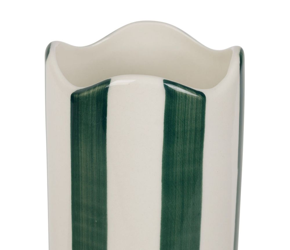 Vase cylindrique Artist – grès rayé – D7,5 x H23,5 cm