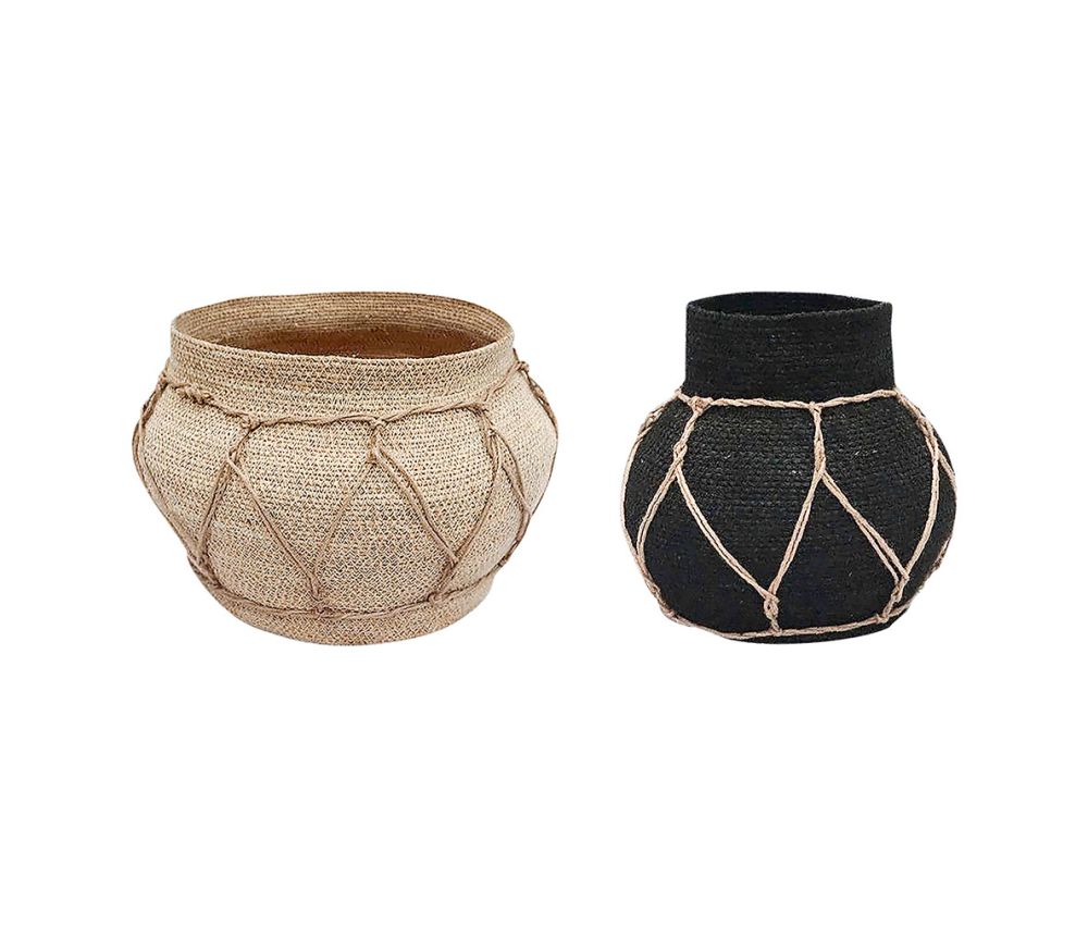 Lot de 2 vases sumatra